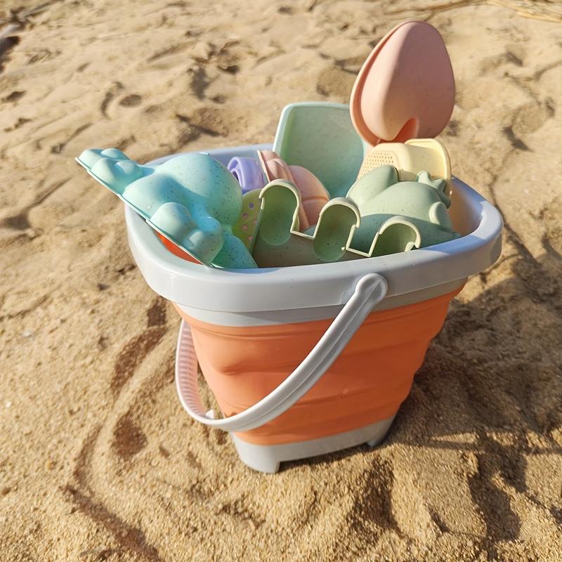 

11pcs Beach Sand Toy Set With Big Mesh Bag & Sand Mold and Shovels Set Youngsters Splash Toys Outdoor Pool Play Holiday Gift красный