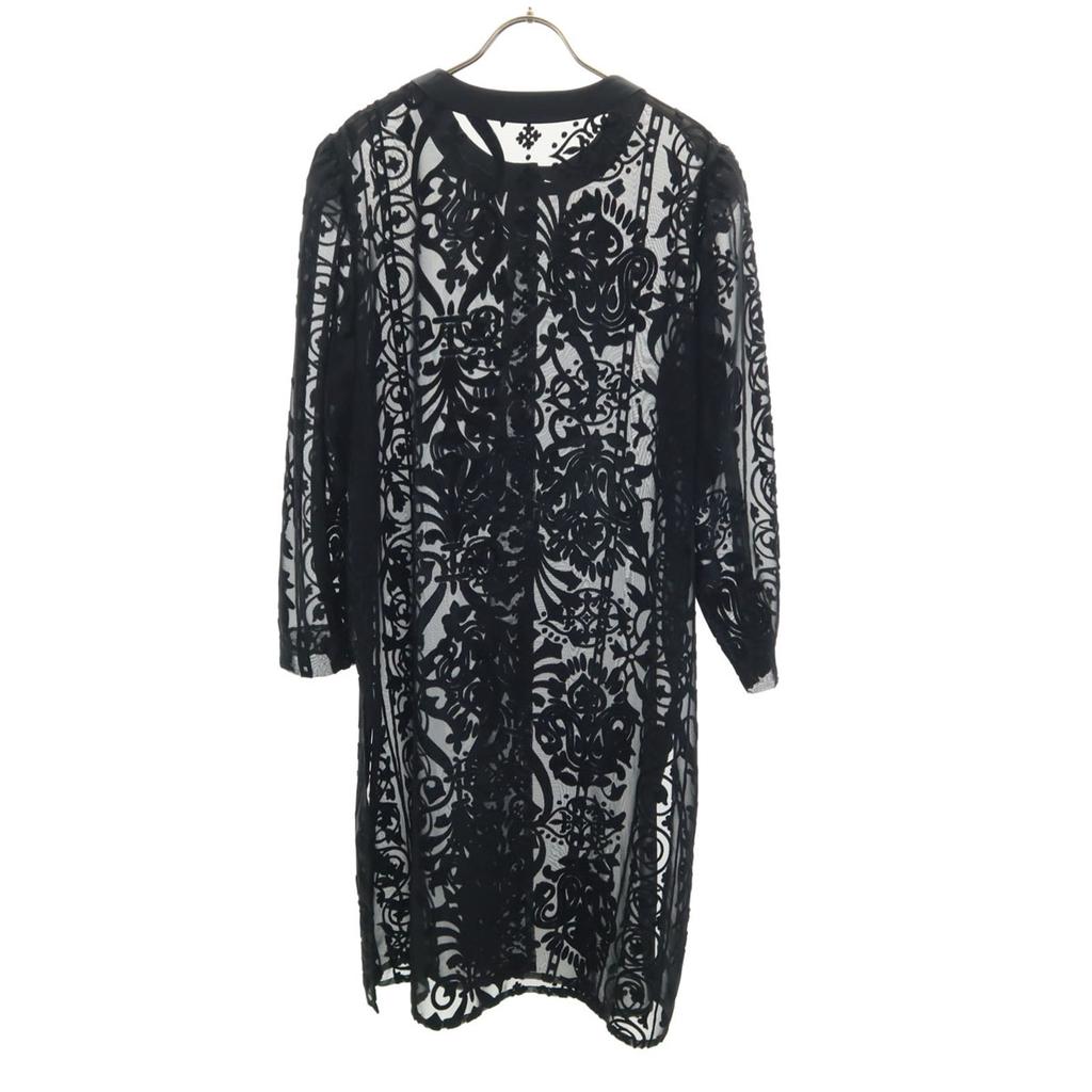 Givenchy 90s Made In Japan Old Overall Handle Long Sleeve See-through Long Cardigan Women Used