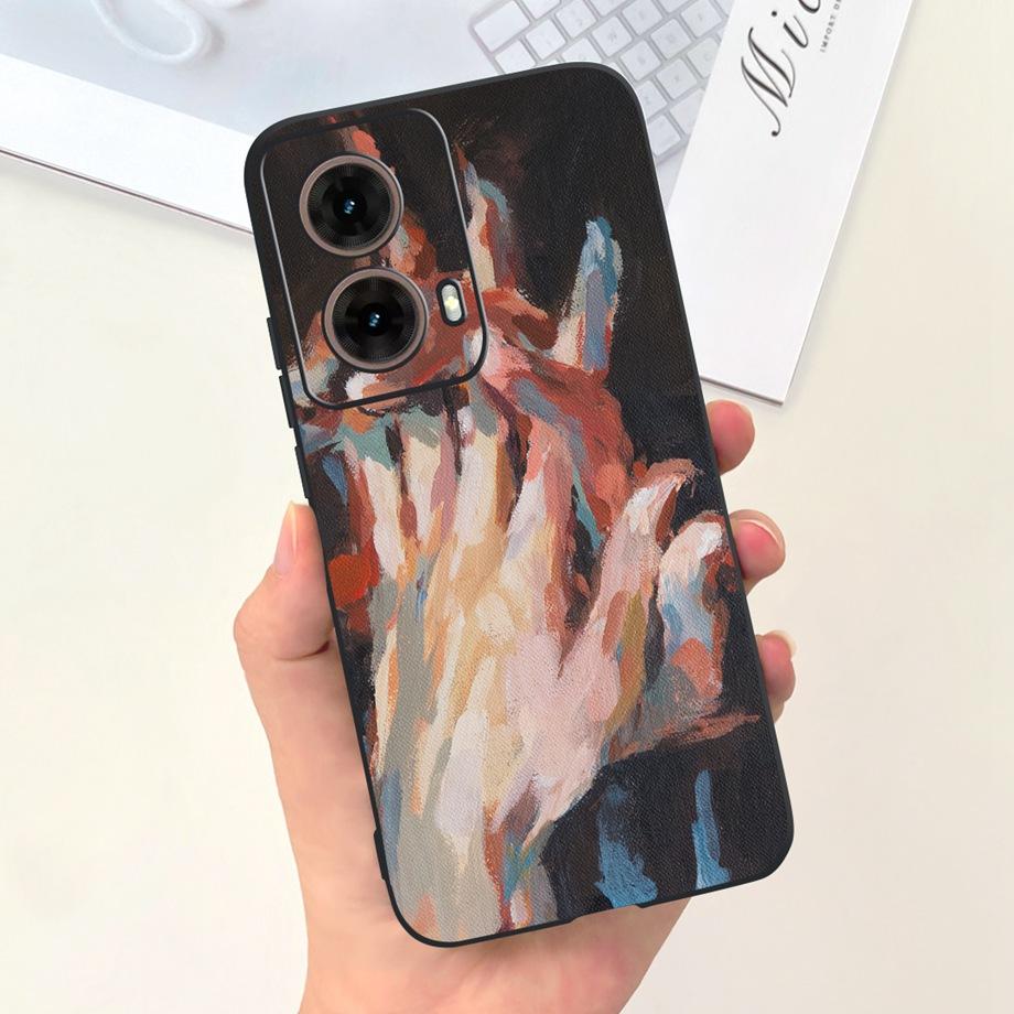 For Motorola Moto G85 Soft TPU Phone Case Silicone Luxury Cute Cat Panda Animals Painted Cover For Motorola G85 MotoG85 Fundas