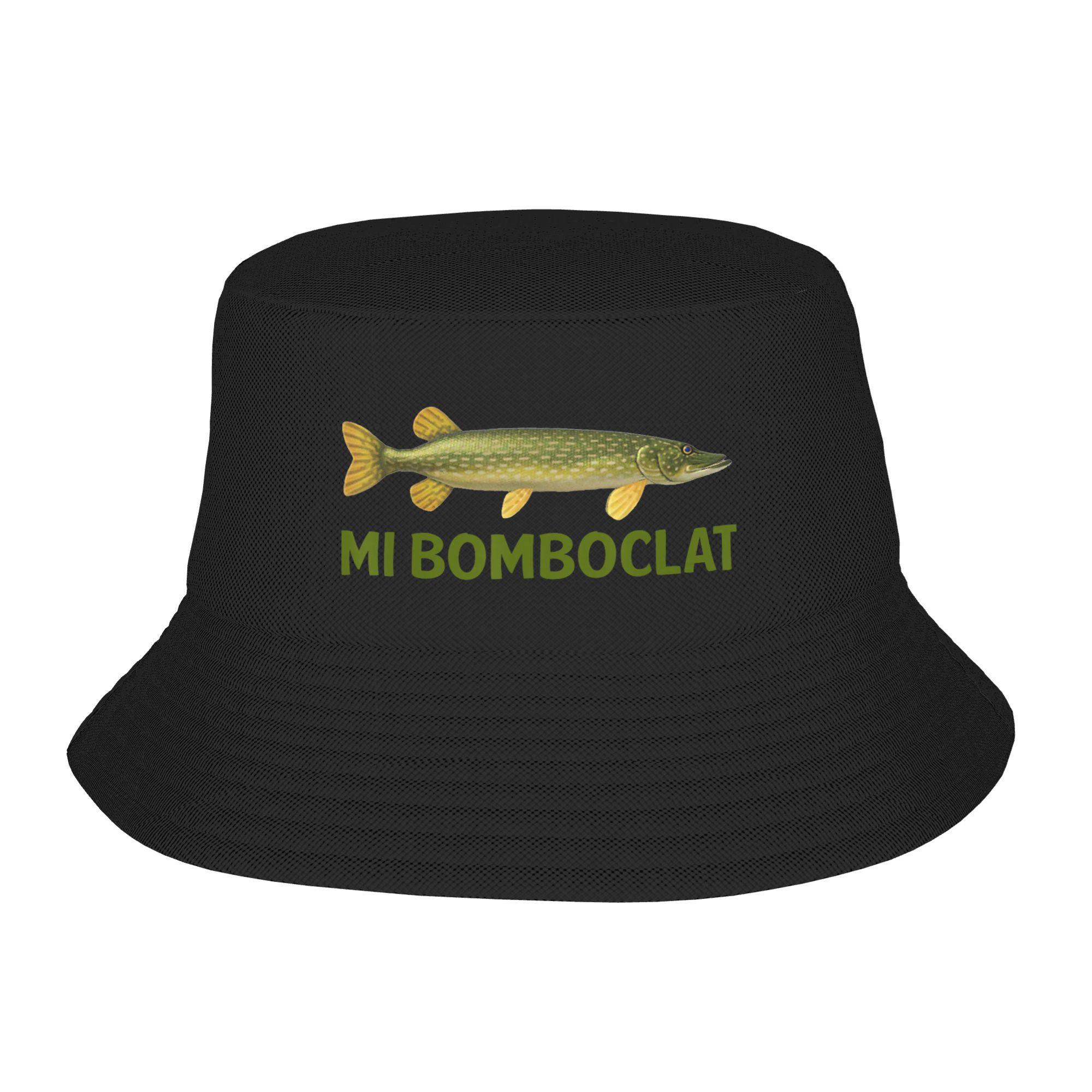 Bomboclat Fish Cat Meme Mi Bomboclat Silly Stupid Brainrot Bucket Hat Outdoor FisherUnisex Caps For Unisex Women Vacation Hats Cap One Size