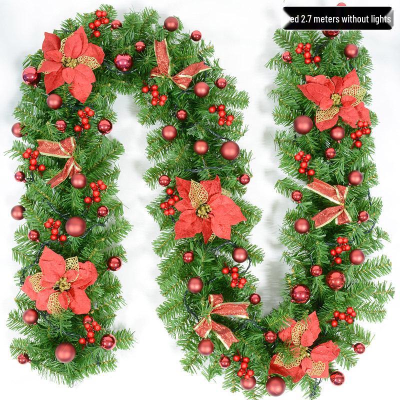 2.7m Christmas Garland for Decoration - Tree, Wreath, Wall, Door Hanging, Hotel, Shopping Mall Display
