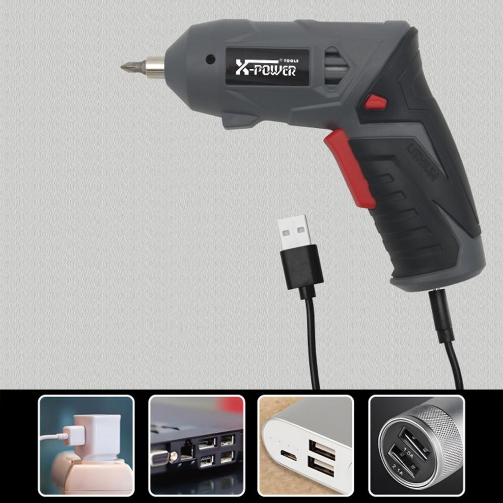 Mini Electric Screwdriver Fashionable for Smart 3.6V Cordless Screwdriver Power Tool Battery Drill Repair Household DIY