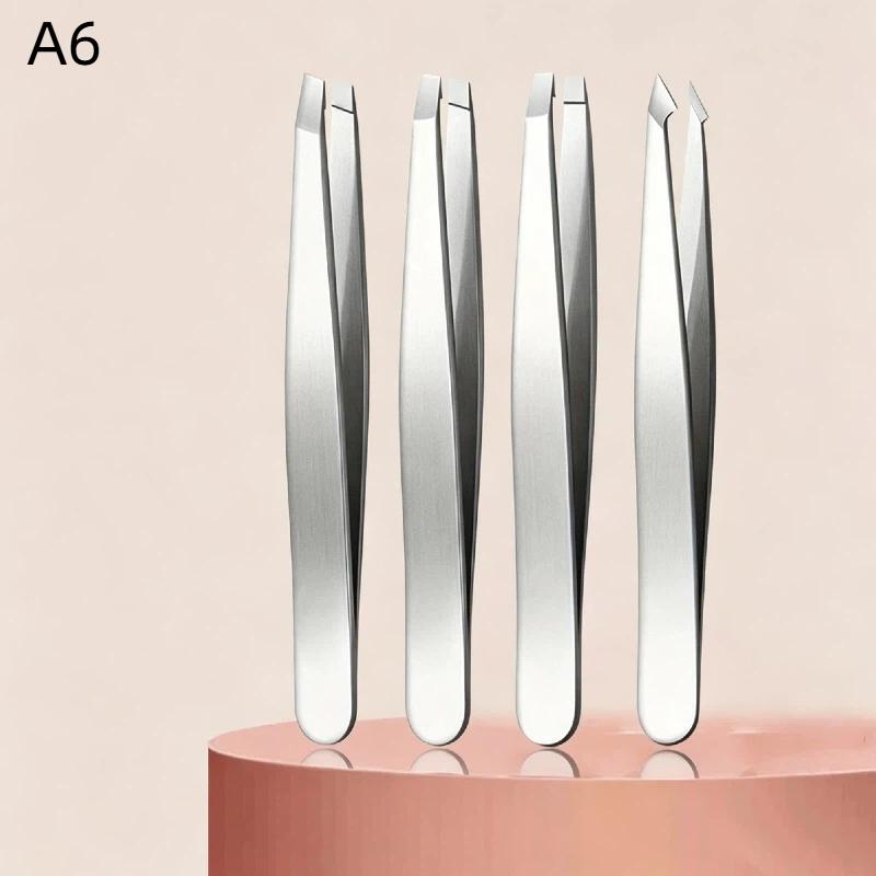 4Pcs Eyebrow Hair Removal Tweezers Set Rust-proof Stainless Steel Splinter Tool Ideal Gift for Women Beauty Lovers