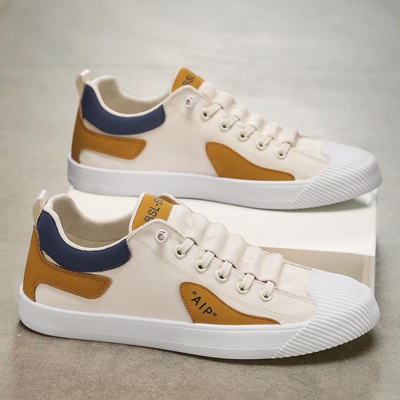 Canvas Elastic Band Foot Shoes Daily Outdoor Breathable Comfortable Flat-Bottomed Sports Men'S Shoes Casual Shoes