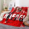 AC Milan Print FlAannel Blanket, High quality Comfortable for All Seasons, Home Decor, Warmth and Comfort
