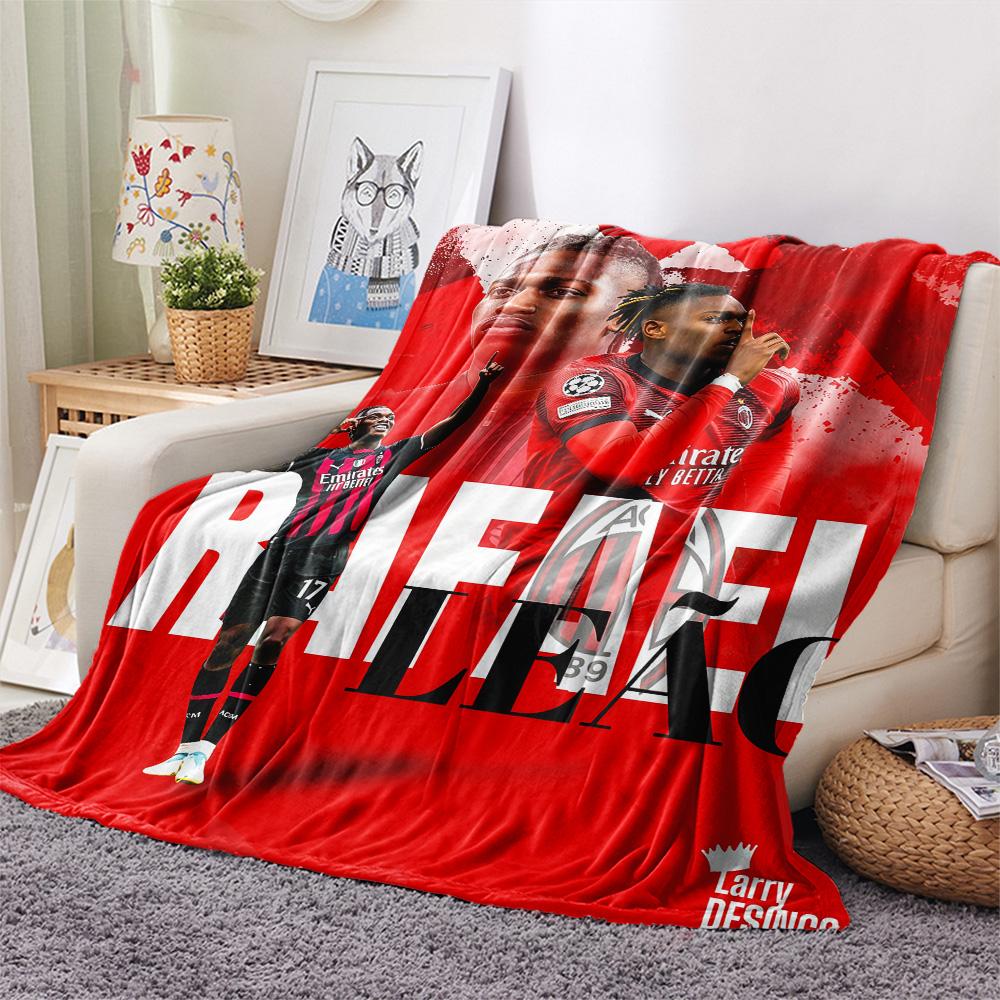 AC Milan Print FlAannel Blanket, High quality Comfortable for All Seasons, Home Decor, Warmth and Comfort