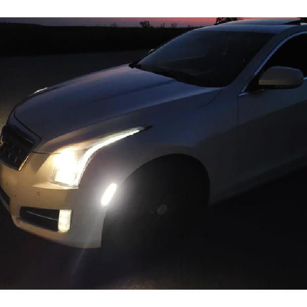 Clear Lens Front White LED Side Marker Lights For Chevy Camaro Cadillac ATS CTS