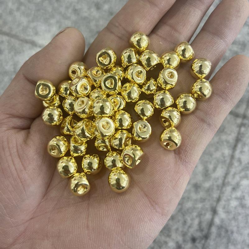 

Бусины из искусственного жемчуга со смещенным отверстием: Круглые пуговицы ручной работы для украшения одежды. 10mm, sample, 5 pcs/pack