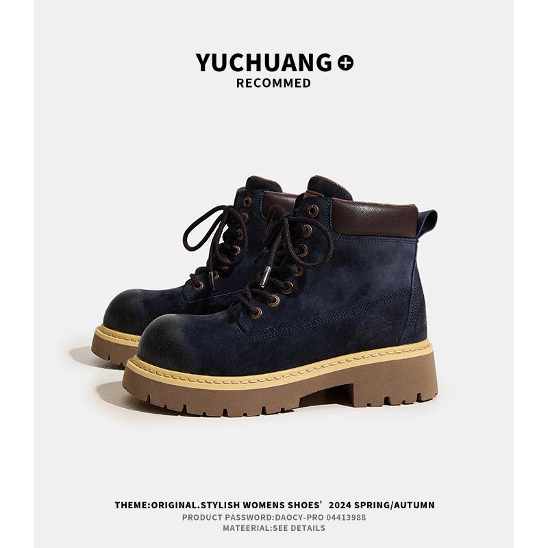 

Ретро ботинки Мартин на толстой подошве с увеличением высоты, женские, осенние, новые, уличные, спортивные, универсальные короткие ботинки, ботинки цвета ревеня 40