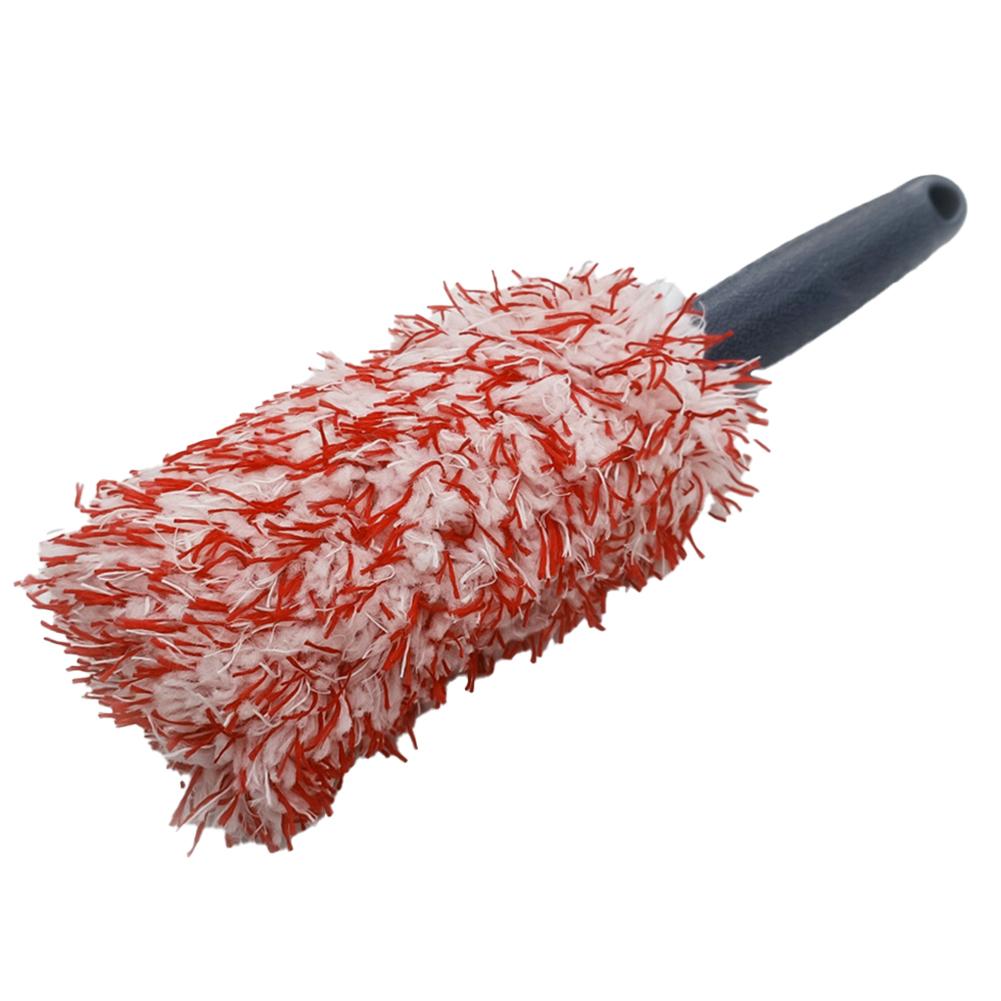 1x Auto Felgenreinigungsbürste Tragbare Plüsch Auto Radnabenbürste Waschwerkzeuge Reinigen Sie Den Für Rand Des Tiefbetts Plüsch