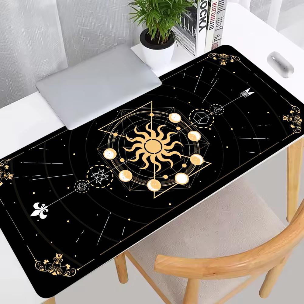 Astronomical Astrology Mouse Pad Pc Gaming Machine Rubber NonSlip Lock Edge Gaming Speed Keyboard Pad Office Expansion Desk Pad