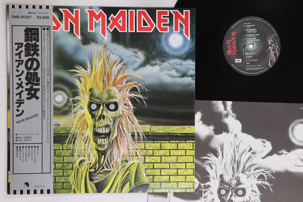 LP Record IRON MAIDEN - Iron Maiden EMS81327 EMI 1980 Japan Obi Metal Used