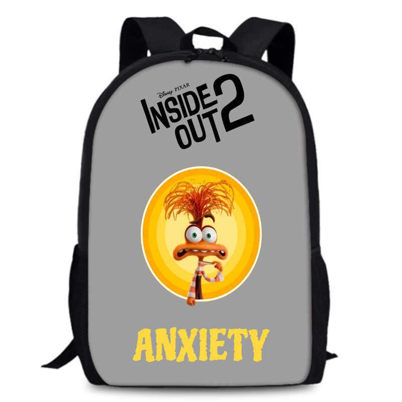 Spacious 15-inch Inside Out 2 Backpack Durable Oxford Cloth School Book Bag