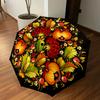 1PC Floral pattern Circle designAutomatic Open/Close Umbrella with Windproof, 8-Rib Sturdy Canopy, Durable Ribs, Fashionable Design, Outdoor Accessory