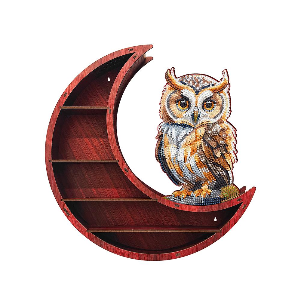 Lunar Design DIY Diamond Painting Wall Shelf Diamond Art Wall-mounted Storage Shelf 5D Diamond Embroidery Painting Kit