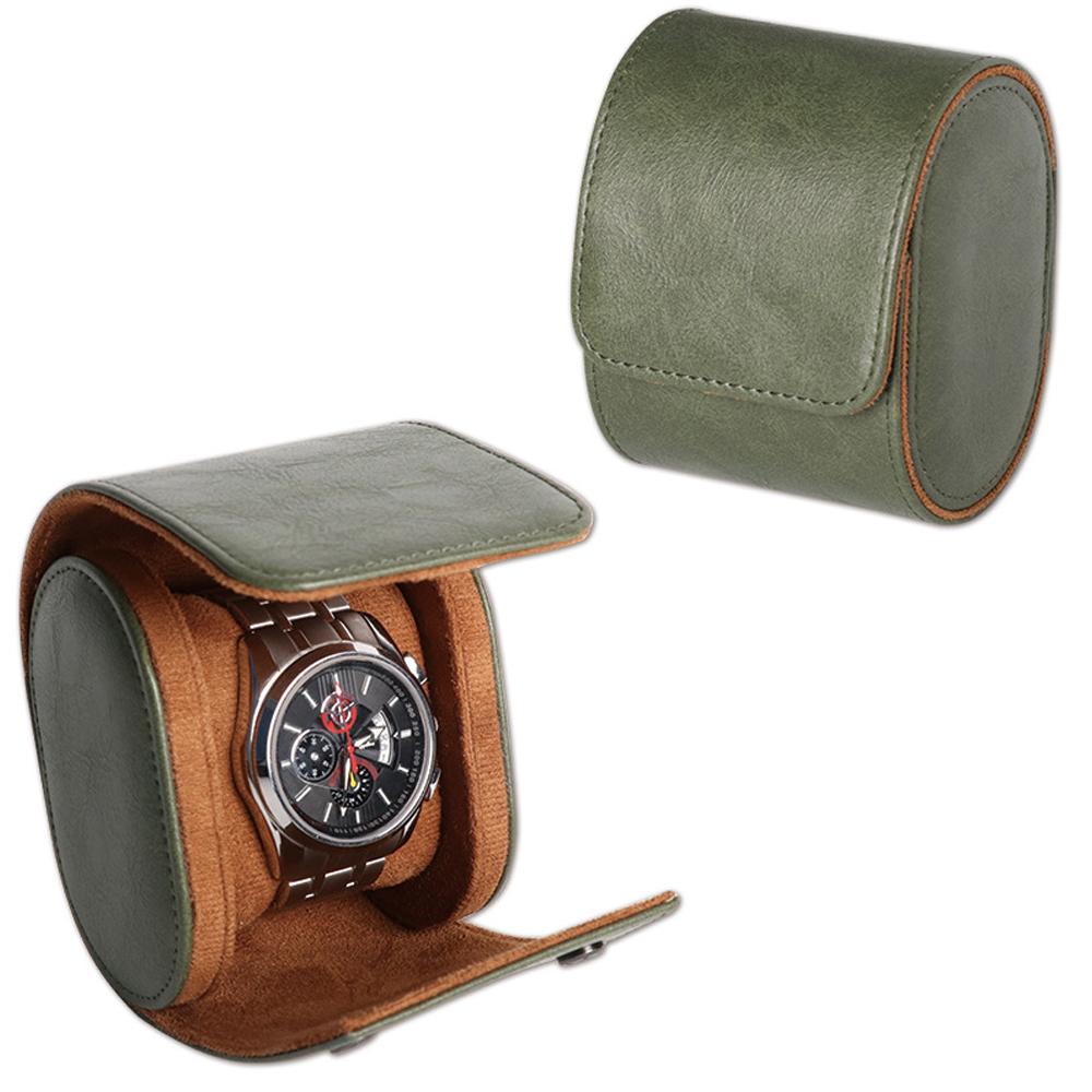 For Men Women Leather Watch Roll 1 2 3 slots Luxury Genuine Storage Box Travel Bag Watch Case Gift Box Watch Pouch