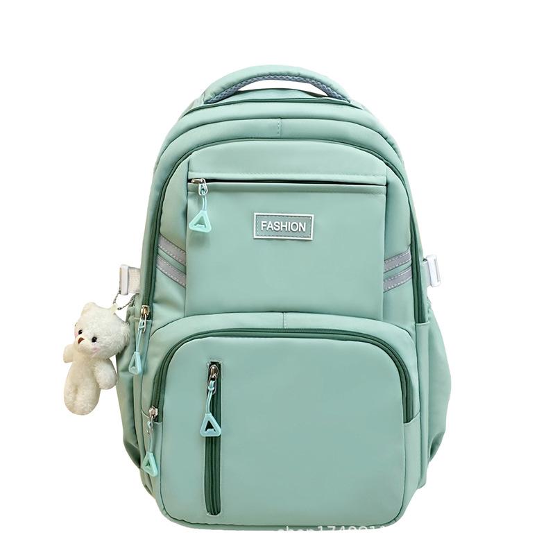 Schoolbag new large-capacity lightweight schoolbag girls multi-compartment casual backpack junior high school students simple