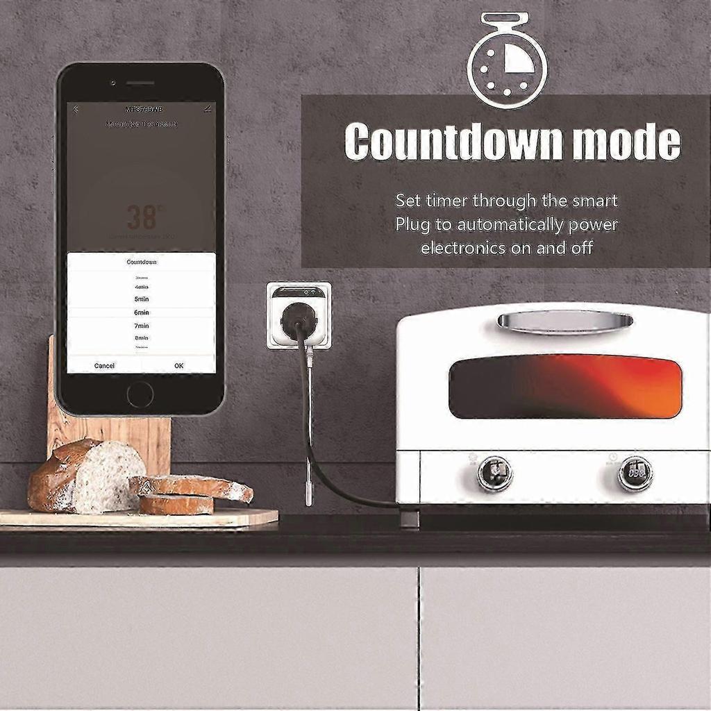 Smart Wifi Thermostat Programmable Power Outlet with App Remote Control Radio Plug