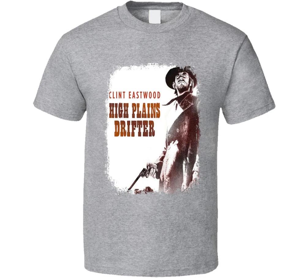 High Plains Drifter 70s Classic Movie Poster Worn Look Cool T Shirt S