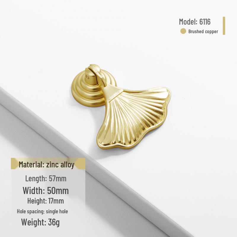 French Modern Gold Zinc Alloy Cabinet Handle