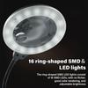 Soldering Station Led Magnifier Lamp 2.5x 4x Optical Glass Helping Hand Clips Usb Battery Dual Power For Pcb Watch Electronics Repair Workbench Tool