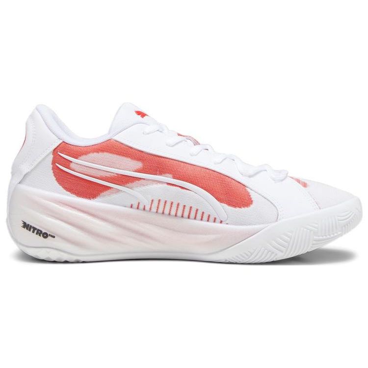 Puma All-Pro Nitro Team White Red Unisex Sneakers For-All-Time-Red 379081-04