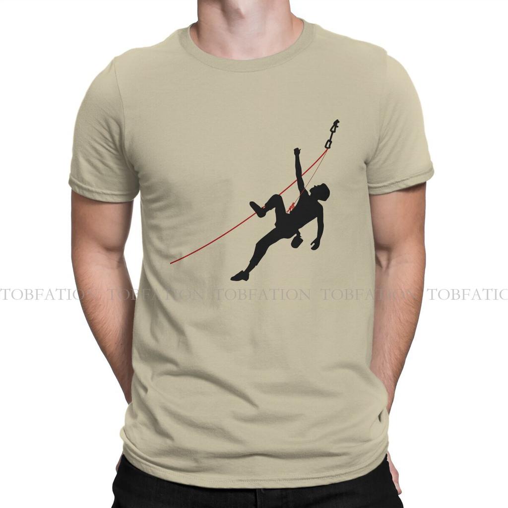 Rock Climbing Mountain Climber Climbing Guy T Shirt Goth Unisexs Tees Summer 100 Cotton Clothing Oneck Tshirt