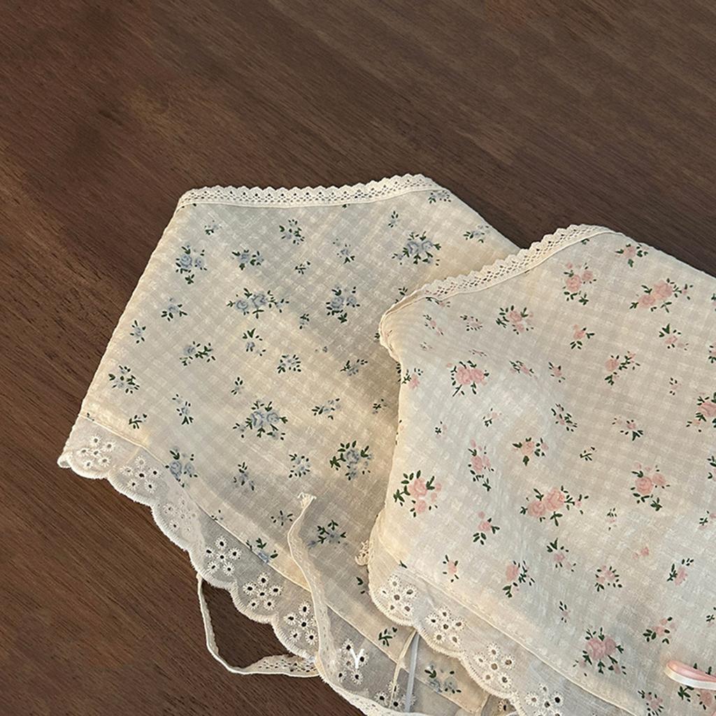 Summer fresh lace hair band, silk scarf, hair accessory, retro country style headwear, Bohemian style, travel to the seaside