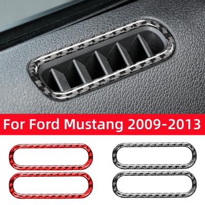 Für Ford Mustang 2009-2014 Zubehör Autotür Klimaanlage Outlet Vent Aufkleber Dekor Rahmen Carbon Fiber Innen Trim Abdeckung