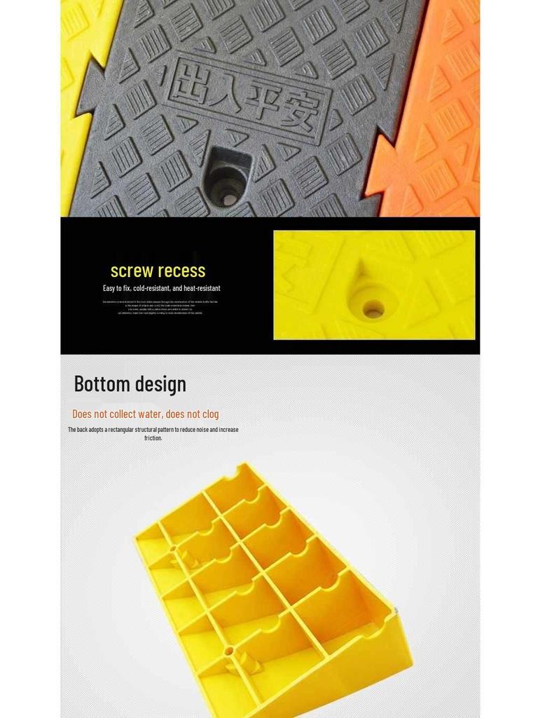 Dreieckige Kunststoff-Autoschwellenrampe & Geschwindigkeitsbegrenzungspad