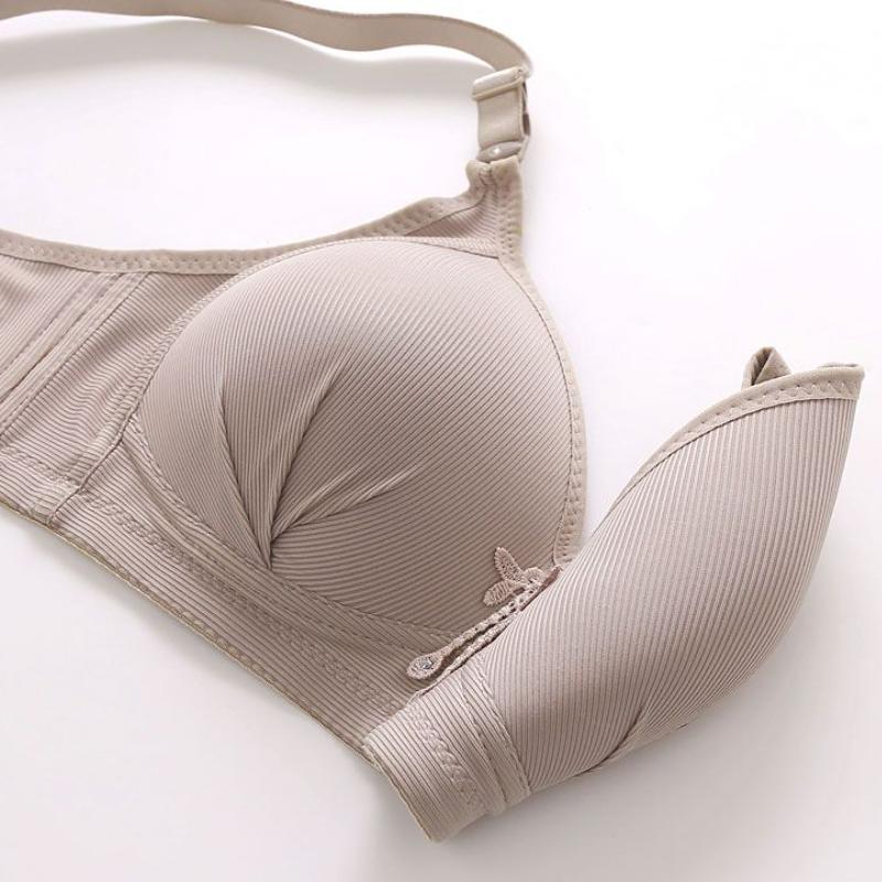 Sutien fără fir din dantelă contrastantă, sutien push up confortabil și respirabil, lenjerie și lenjerie intimă pentru femei