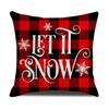 Christmas Pillowcase 4 PCS Decorative Square Pillowcase Without Pillow Core 45CM