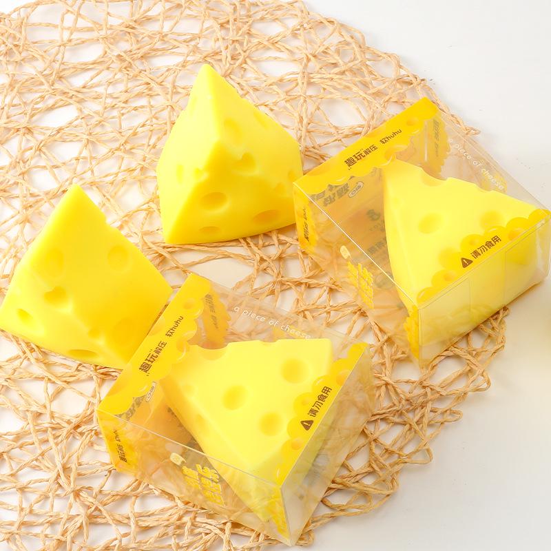 

Mini Cute Cheese Simulation Stress Relief Squeeze Toy