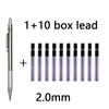 11Pcs/set All Metal Mechanical Pencils 0.3, 0.5, 0.7, 0.9, 1.3 2.0Mm Lead Refills Art, Writing, Sketching Retractable Design