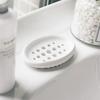 Silicone Soap Dish Storage Holder Tray Drain Soap Box Bathroom Accessories