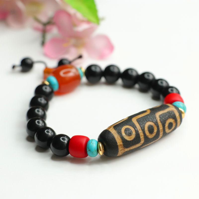 2026 Dzi Bead Agate Bracelet Tibet Jewelry Ornament Factory Live Broadcast S2032301