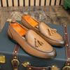 Fashion Men's Loafers Casual Leather Shoes Tassel Slip On Driving Flats Dress Shoes