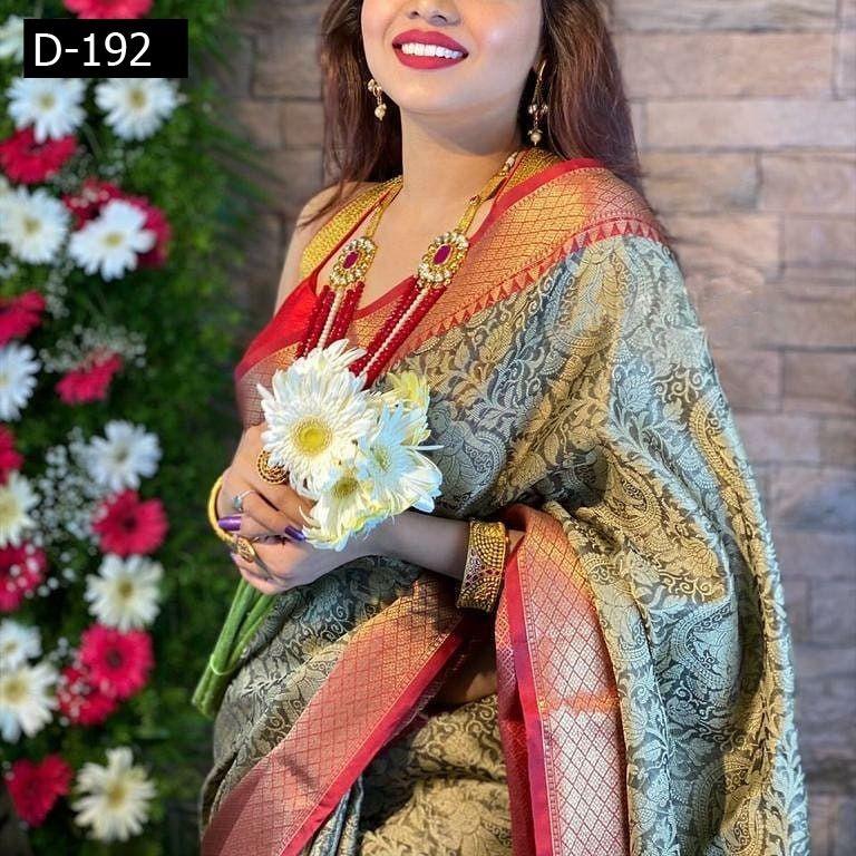 Beautiful Rich Pallu And Jacquard Work On All Over Saree