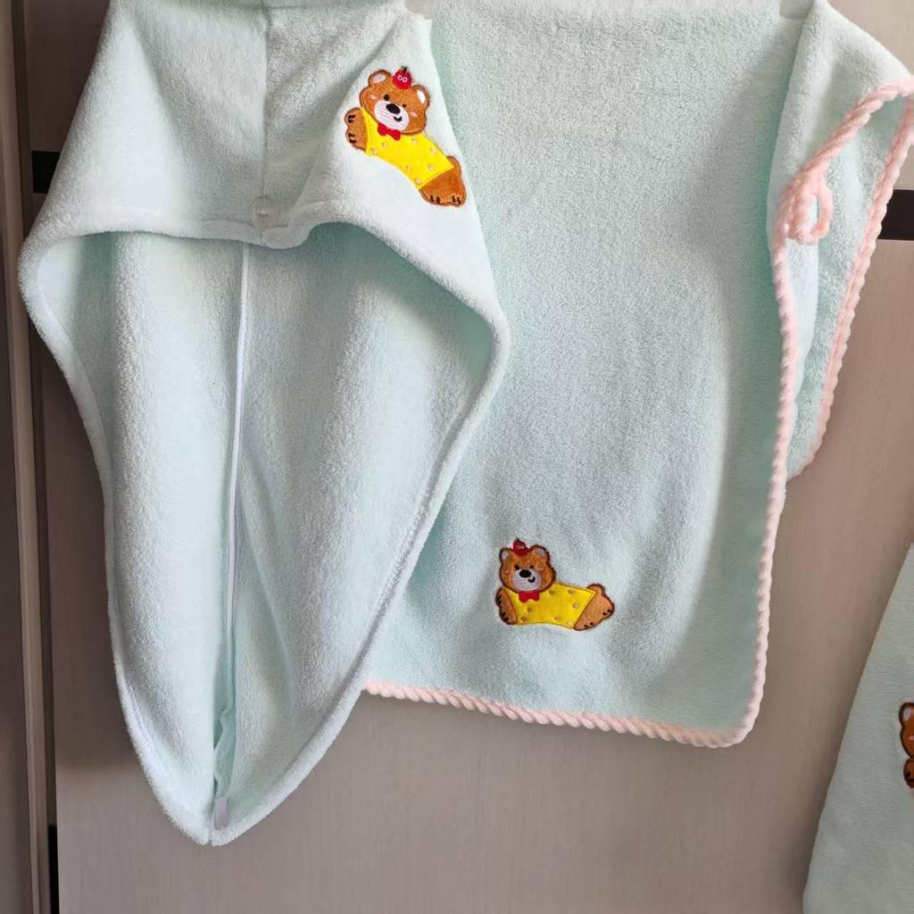 Cute Puppy Hair Drying Cap: Super Absorbent, Quick-Dry Coral Fleece Towel for Women