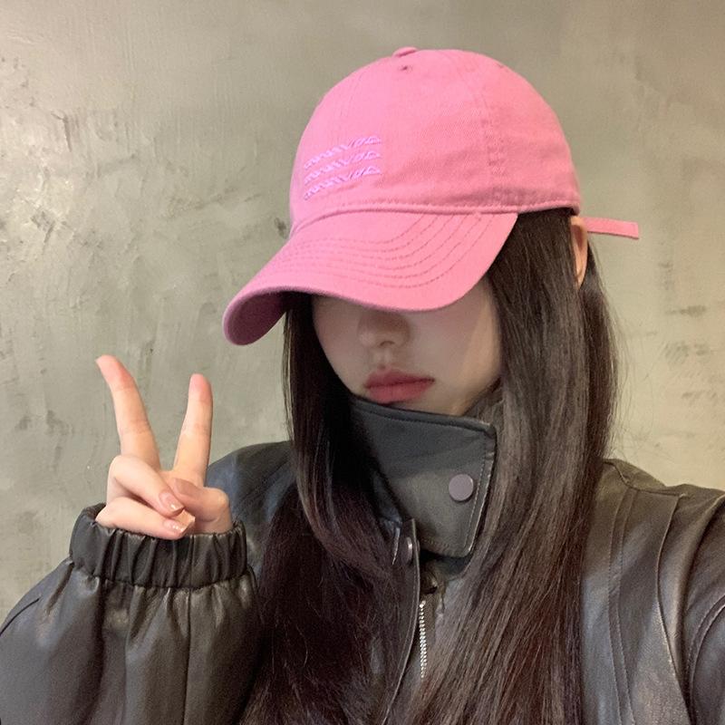 Simple Embroidered Baseball Cap Women Solid Color Hip Hop Snapback Hat for Girls Summer Adjustable Female Sun Hats