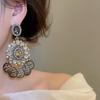 Silver Needle Retro Diamond-Inlaid Water Drop Tassel Earrings: Vintage Style, Light Luxury, High-End Feel, Fashionable Stud Accessories.