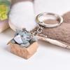 Practical Lovely Animal Happy Cats Keychain Small Pendant Versatile Daily Accessories for Home and Office Decoration