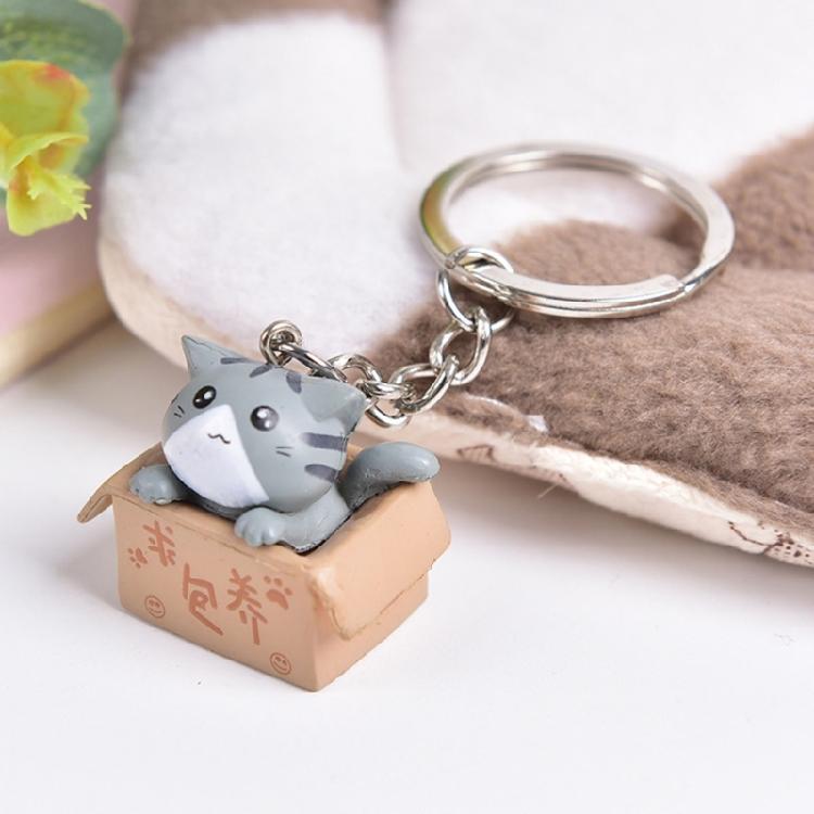 Practical Lovely Animal Happy Cats Keychain Small Pendant Versatile Daily Accessories for Home and Office Decoration