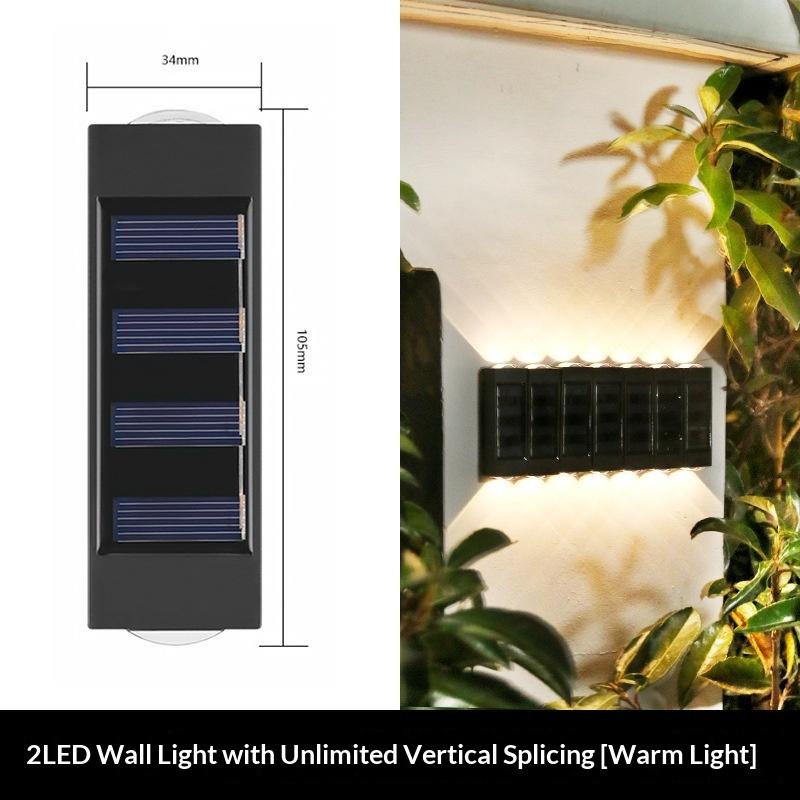 Duvara Monte Edilen Güneş Enerjili LED Işık Su Geçirmez Bahçe Dekoratif Atmosfer Işığı Evden Elektrik Gerektirmeyen