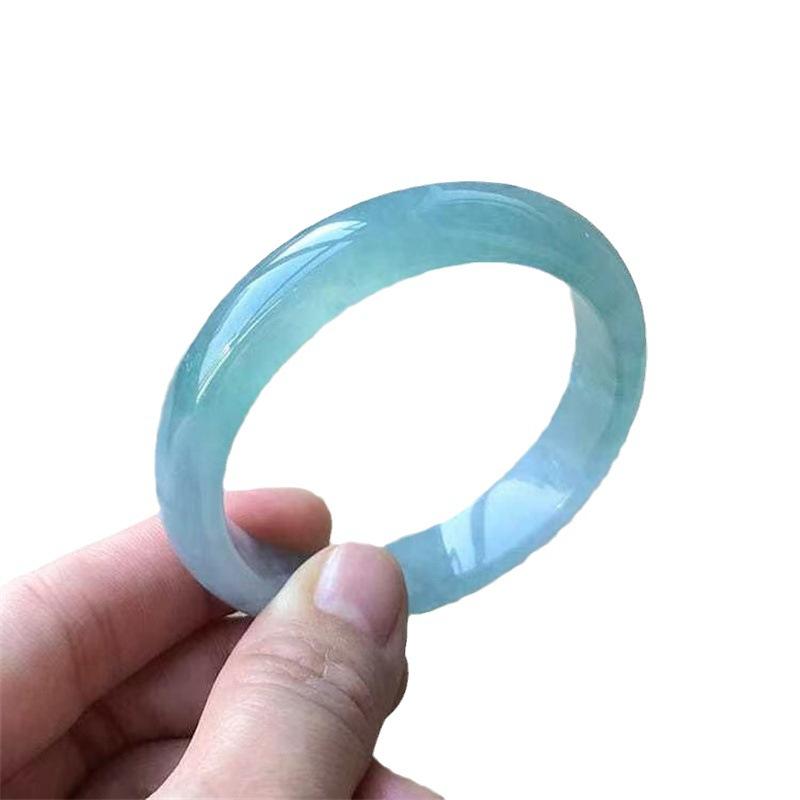 Bracelet en Jade naturel, Bracelet en Jade bleu Simple et à la mode pour femmes
