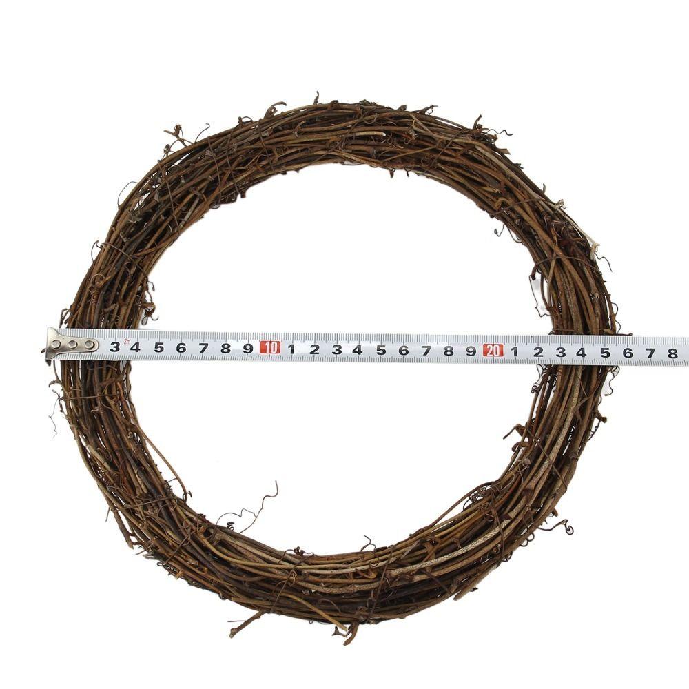 Christmas Artificial Vine Ring Wreath Rattan Wicker DIY Garland Xmas Party Decor Rattan Ring DIY Garland