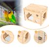 Maison d'oiseau en bois Chaleur hivernale Nid pour perruches Accessoires de cage pour Conure Perruches Perroquet Fournitures pour oiseaux