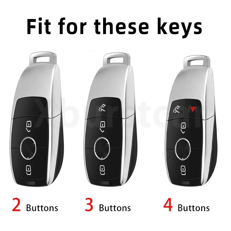 2/3/4 Buttons For Mercedes Benz W177 W205 W213 W222 G63 X167 A C E S G GLS Class Maybach TPU Car Key Cover Case Shell Fob Bag