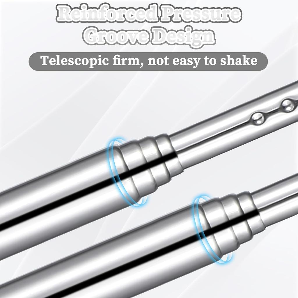 Telescopic Teachers Pointer - 2 Pcs Extendable Hand Pointer Stick, Mini Classroom Finger Pointers Stick for Elementary School Kindergarten and