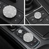 TOMALL Bling Center Console Multimedia Knob Button Cover Compatible with Cadillac CT5 CT6 XT4 XT5 XT6 Crystal Media Button Cover Trim Bling Interior